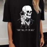 Жіноча чорна футболка з ДТФ | 59-059