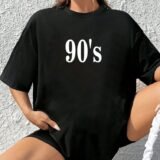 Жіноча чорна футболка з ДТФ | 59-065