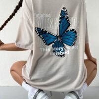 Жіноча біла футболка з ДТФ | 59-079