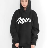 Худі чорне з мерчем жіноче | 32-002