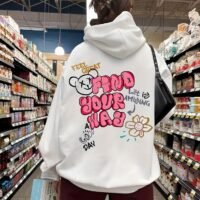 Худі жіноче біле ДТФ | 32-004