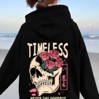 Худі жіноче чорне ДТФ | 32-005