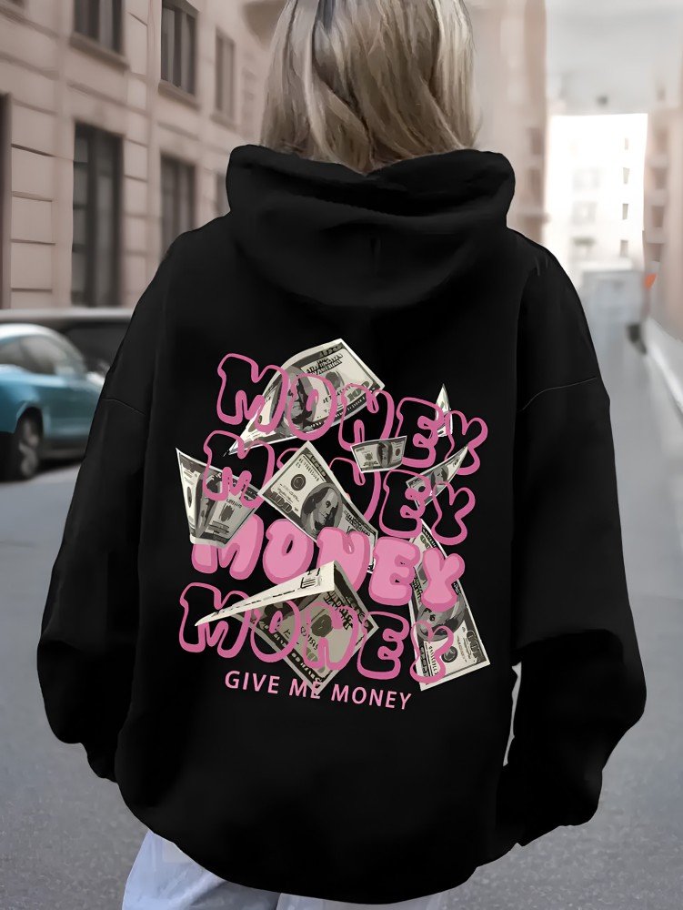 Худі жіноче чорне ДТФ | 32-008