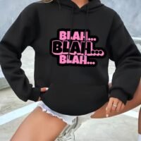 Худі жіноче чорне ДТФ | 32-009