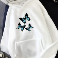 Худі жіноче біле ДТФ | 32-014