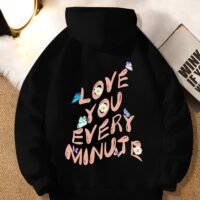 Худі жіноче чорне ДТФ | 32-022