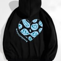 Худі чорне жіноче ДТФ | 32-026