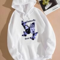 Худі біле жіноче ДТФ | 32-029