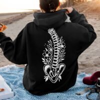 Худі чорне жіноче ДТФ | 32-036