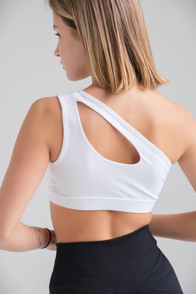 Жіночий Спортивний Топ З Ефектом Push Up На Одне Плече Without Yoga White - Зображення 2
