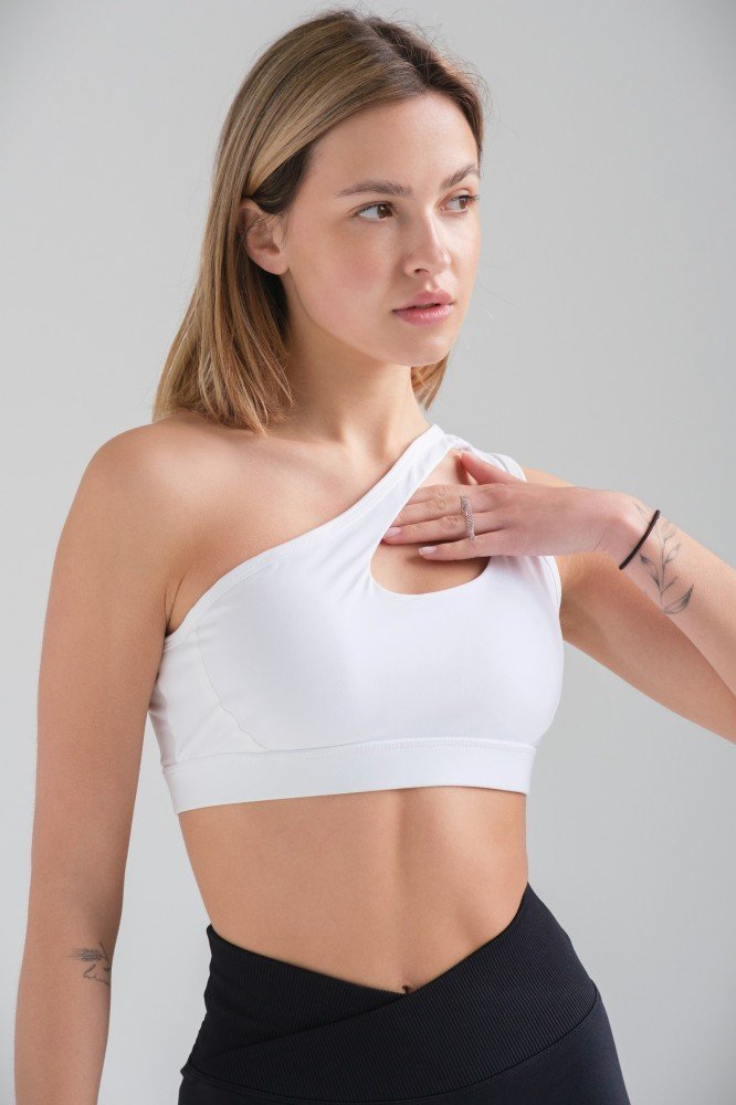 Жіночий Спортивний Топ З Ефектом Push Up На Одне Плече Without Yoga White - Зображення 4