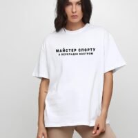 Жіноча футболка з дтф біла -  - 61-137