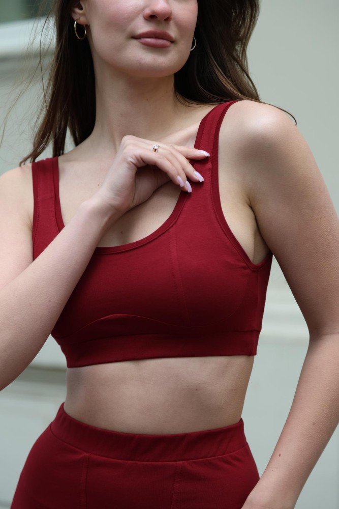 Комплект жіночий Vera" топ + велосипедки бордові (1384915892)" - Зображення 2