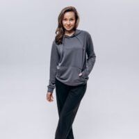 Худи жіноче (unisex) графит двохнитка