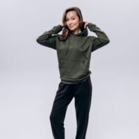 Худи жіноче (unisex) хакі двохнитка
