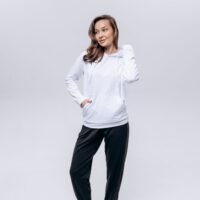 Худи жіноче (unisex) біле двохнитка