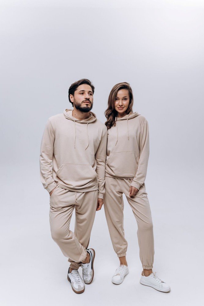 Костюм жіночий (unisex) беж двохнитка - Зображення 2