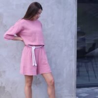 Жіночий комплект з мусліну Reload - Summer, рожевий