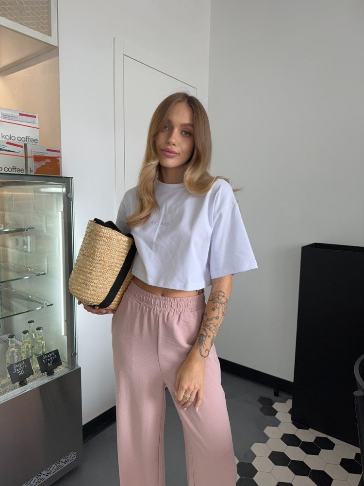 Штани-кльош Reload - Siara, пудровий - Зображення 5