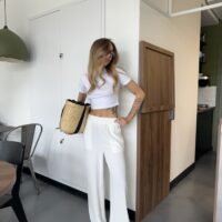 Штани-кльош Reload - Siara, молочний