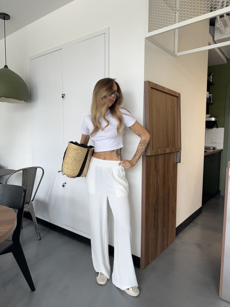 Штани-кльош Reload - Siara, молочний