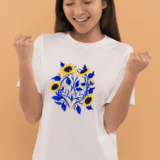 Футболка жіноча патріотична біла