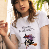 Футболка жіноча з кумедним принтом біла