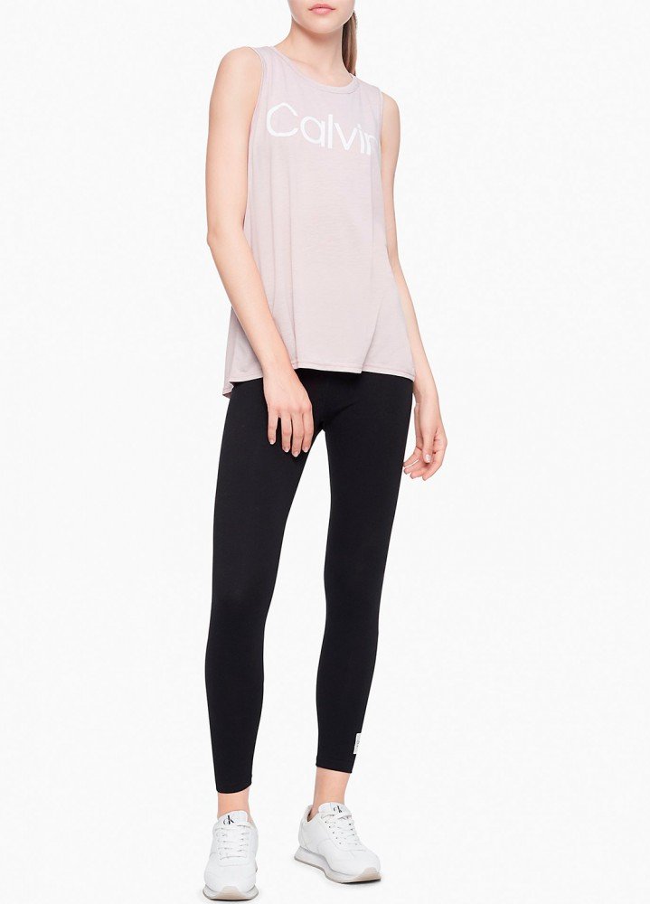 Женская бежевая спортивная майка топ Calvin Klein Performance, original - Зображення 3