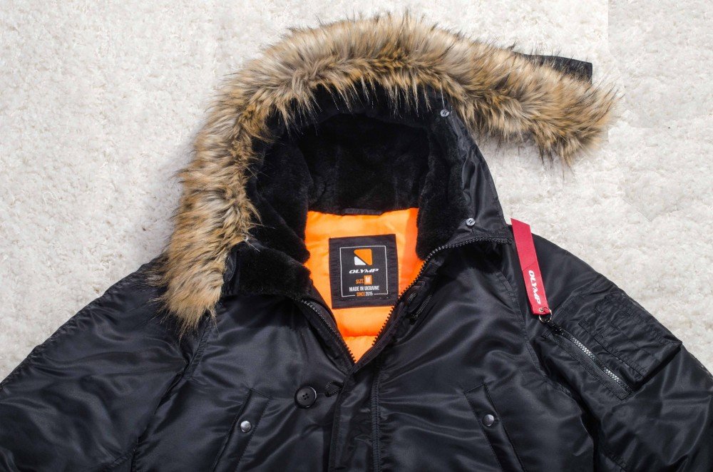 Аляска N-3B Olymp 2018 з нашивками - Slim Fit, Black - Зображення 4