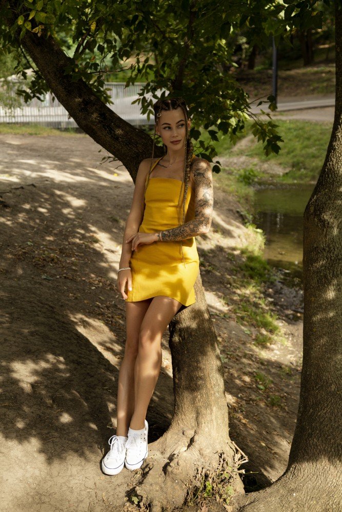 Сарафан горчичный Line" " - Зображення 8