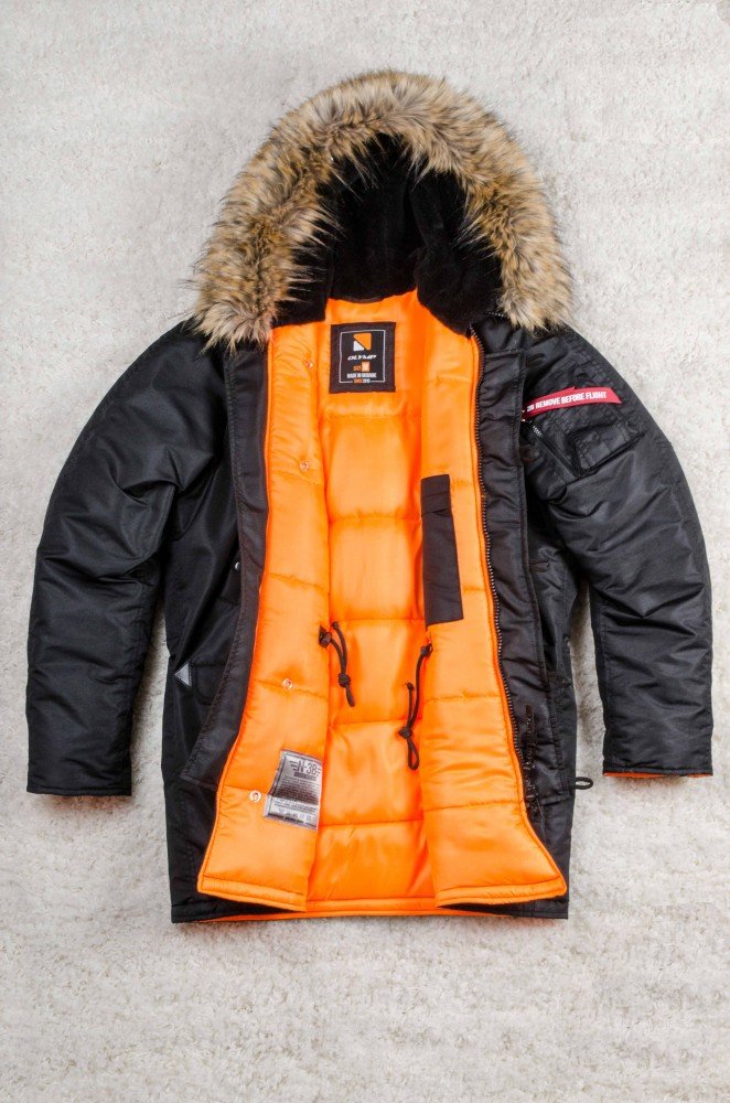 Аляска N-3B Olymp 2018 з нашивками - Slim Fit, Black - Зображення 5