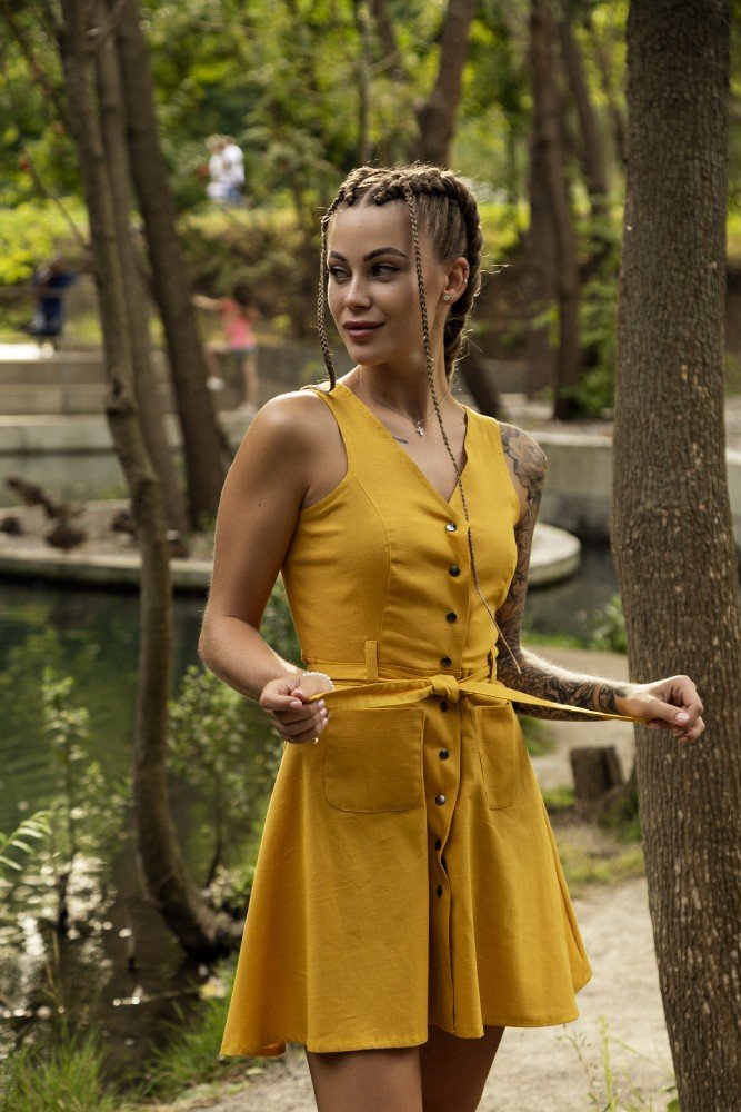 Сарафан гірчичний 'Airy' - Зображення 2