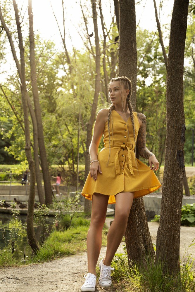 Сарафан гірчичний 'Airy' - Зображення 4