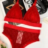 Женский комплект белья Gucci Красный kk028