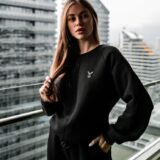 Свитшот Bunny" черный "