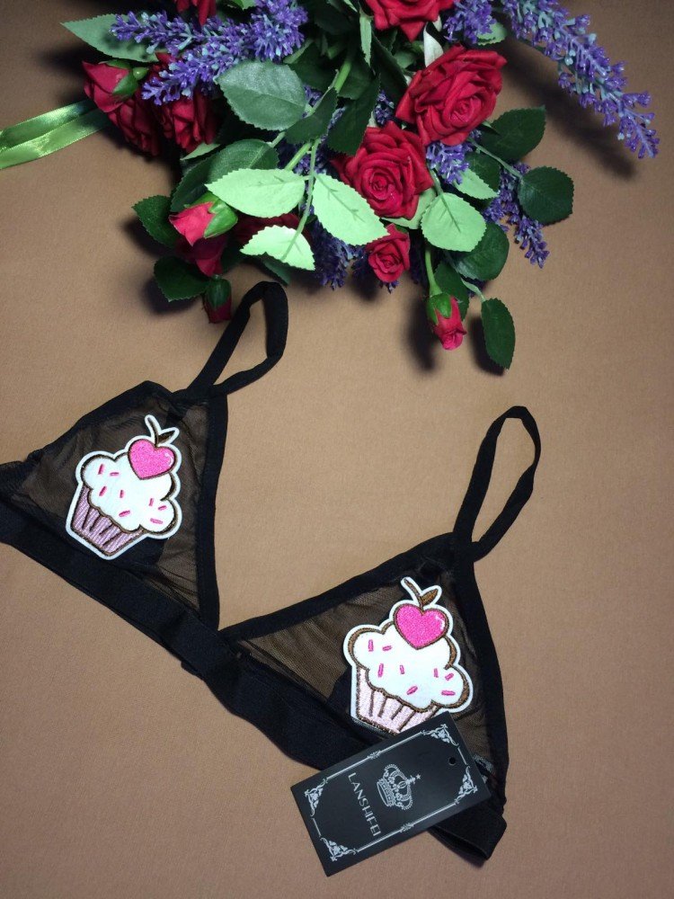 Бюстгальтер пироженка чёрный - Зображення 2