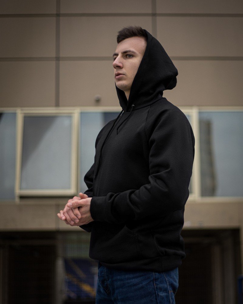 Худи утепленный Cheap черный (Арт. 532) - Зображення 3