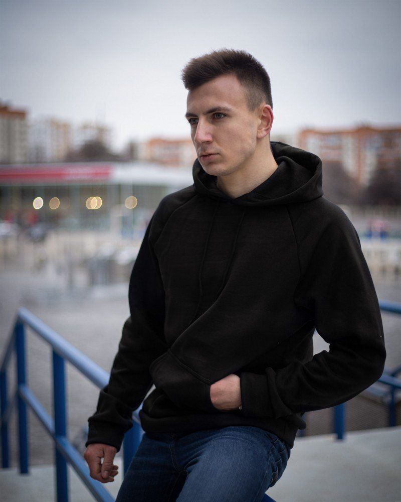 Худи утепленный Cheap черный (Арт. 532) - Зображення 8