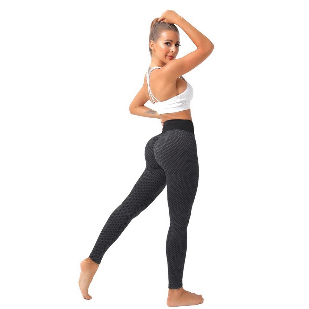 Жіночі спортивні лосини для фітнесу BOSANOVA Black Чорні легінси - Зображення 3