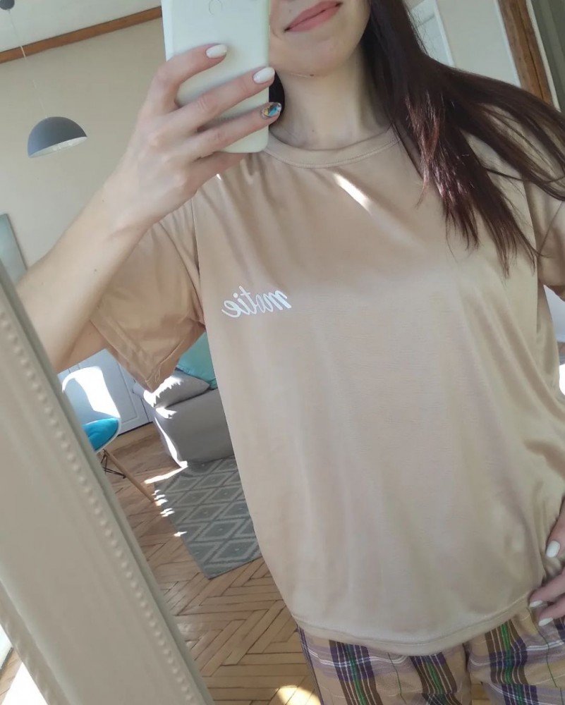 Пижама клетка коричневая - Зображення 4