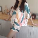 Пижама рубашка+шорты роспись