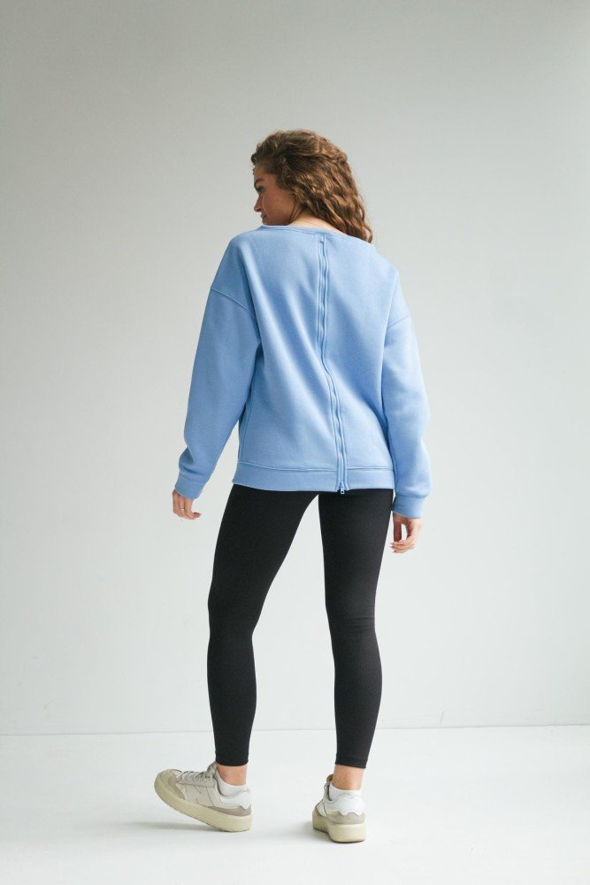 Світшот блакитний Basic"" - Зображення 5