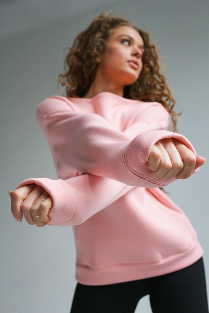 Світшот рожевий Basic"" - Зображення 10