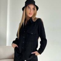 Женский костюм рубашка и штаны черный