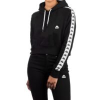 Спортивний костюм у стилі Kappa жіночий чорний з лампасами (лакосту)