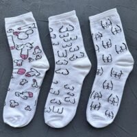 Подарунковий набір шкарпеток 18+" 12 пар 36-40 розмір білі"